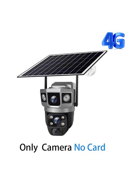 Choice 4G Camera 12MP Dual Lens Solar IP Camera Three Screen 4G 6K Security Outdoor WiFi Webcam PIR Night V