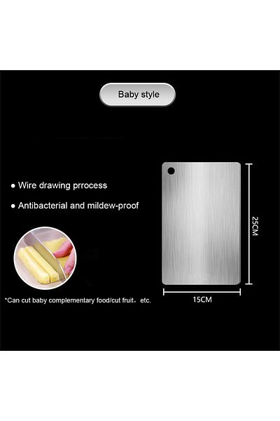 Choice 25x15cm 316 Stainless Steel Chopping Board Panel Kitchen Household Thickened Double Sided Cutting Bo