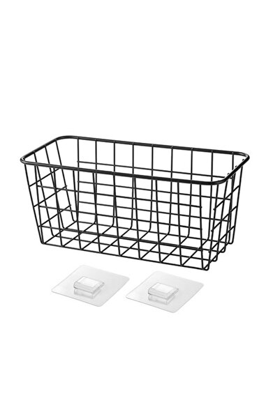 Choice رف تخزين المطبخ الأسود، سلة تخزين التوابل للحمام، خالية من الثقوب، للم...