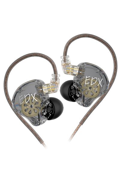 KZ grey no mic KZ EDX Lite HIFI In Ear Bass Earphones Stereo Music Earbuds Monitor Stage Live Headphone