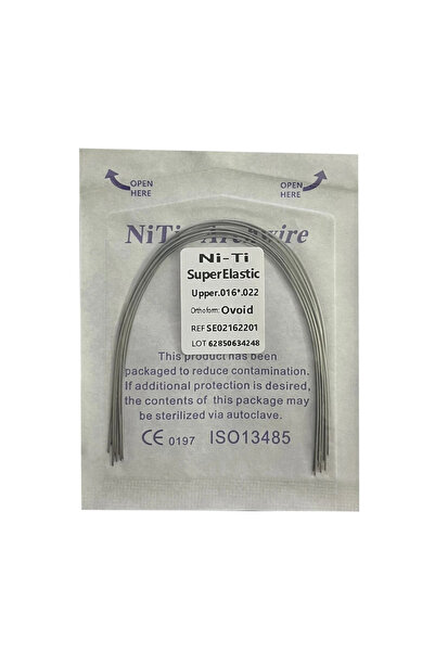 Choice46 16 × 22 أسلاك قوس الأسنان العلوية من نيتي، 10 قطع/عبوة، أسلاك قوس ال...