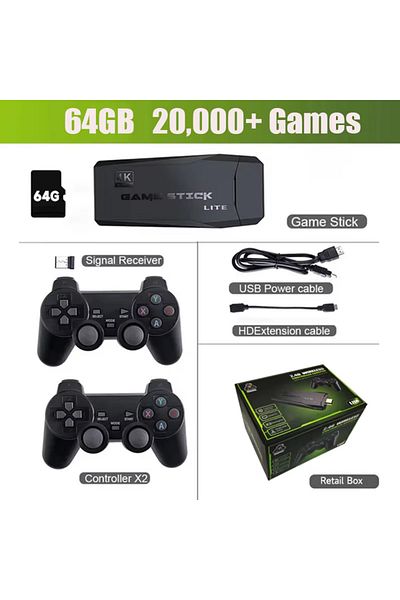 Choice 32G Wireless Retro Game Console,Retro Game Dongle,Plug & Play Video TV Game Dongle Within 20000+ Gam