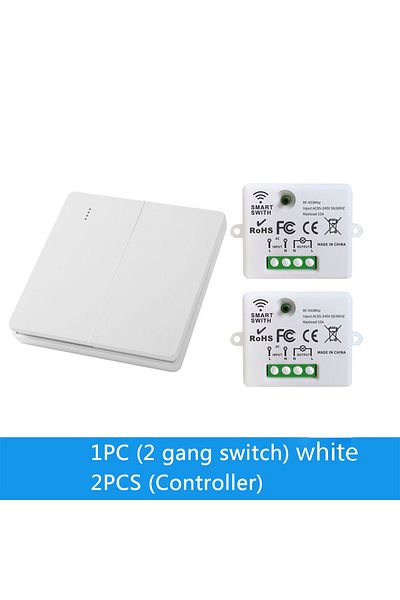 Choice white two 1 2 3 Channel Button 86 Type Wall Panel RF 433Mhz Remote Controller for RF433 Smart Switch