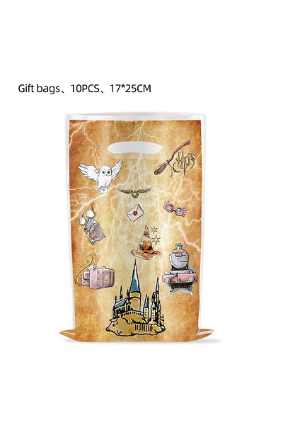 Choice 30pcs 10pcs gift bag Academy Magic Harries Birthday Party Gift Bags Snack Bags Children's Tote Bags