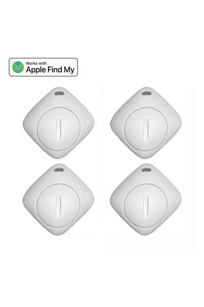 Choice 4pcs WHITE AiYaTo Bluetooth Gps Tracker Tag Key Finder Airtag work with Apple Find My Global Network