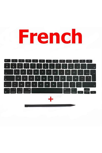Choice French New Replacement Keycaps Keys Key Cap For Macbook Air 13" M1 A2337 Keyboard Keycap US UK Spain