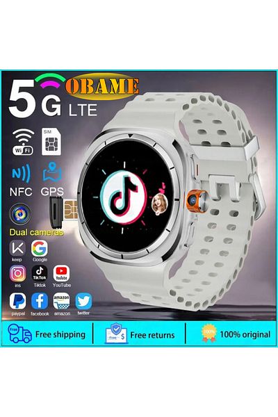 Choice 4G 5G SIM Silvery New Watch U8 Ultra Smart Watch Video Call Smartwatch 4G/5G Sim Card GPS WIFI Rotar