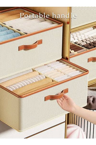 Generic 2 Pieces Foldable Washable Wardrobe Storage Boxes With Handles Toy Storage Boxes Cube Storage Boxes