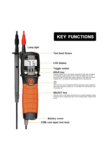 Choice BTMETER BT-38B,Digital Multimeter Handheld Pen Type,Backlight LCD Display,DC/AC Voltmeter Voltage...