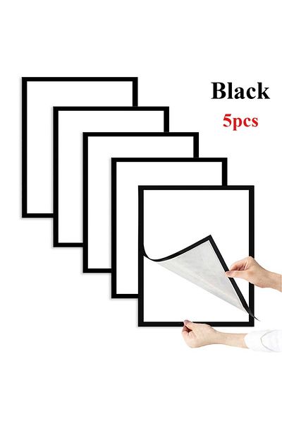 Choice 15x20cm 5PCS Black 10pcs Rectangular Magnetic Photo Frame A4/A6 Gold Silver Black Self Adhesive No P