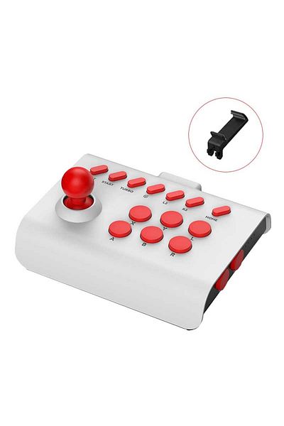 VILCORN RED Arcade Joystick Wireless Gaming Controller for PC/Android/ios/Switch/PS3/PS4 Fighting Stick For
