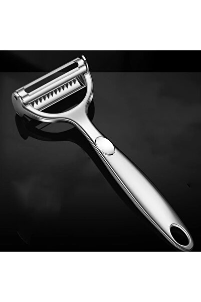 Choice1 مقشرة خضراوات 2 في 1 فضية للمطبخ، مقشرة بطيخ من الفولاذ المقاوم للصدأ...