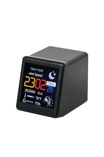 Choice smalltv-ultra-black Cute Portable Smart Wifi Weather Station Display Weather Temperature Humidity Ti