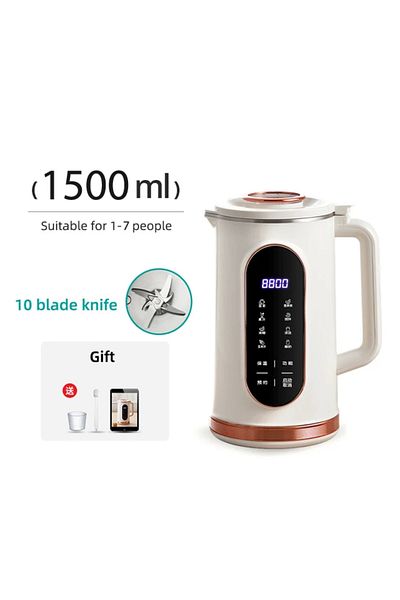 Choice UK 1500ml 1500ml Soy Milk Machine Electric Juicer Blender Mixer Soybean Milk Maker Wall Breaking Mac