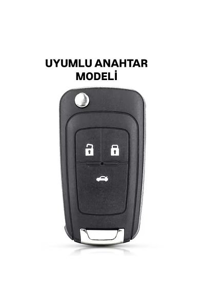 YıldızTuning Cover for Opel Astra J Mokka Cruze Black Metal Key Case