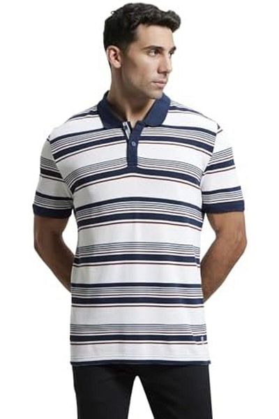 JOCKEY USA Originals Half Sleeve Y/D Polo US93-0103-WHITE/NAVY