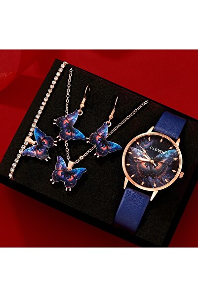 Choice Blue 5PCS Set Women Fashion Butterfly Quartz Watch Brand Design Female...