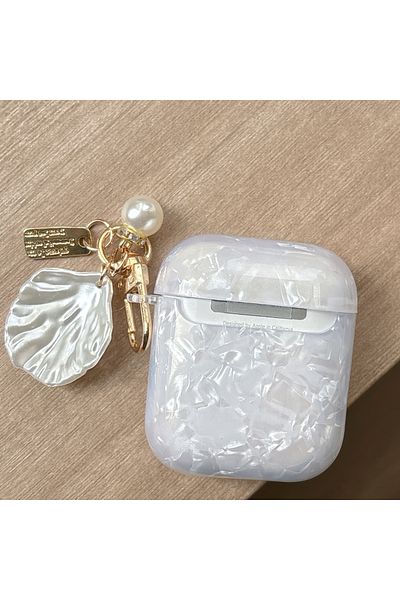 Choice AirPods2 Dreamy Pearl Shell Soft Case with Keychain for AirPods Pro and 2 Airpods 4 3 2 Wireless Ear