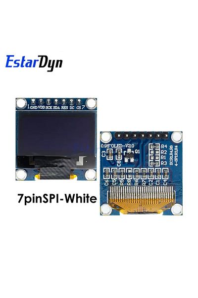 Estardyn 7pinspi-white 0.96 Inch Iic Spi Serial 7/4pin White/blue/yellow Blue/yellow Oled Display Module Ssd1