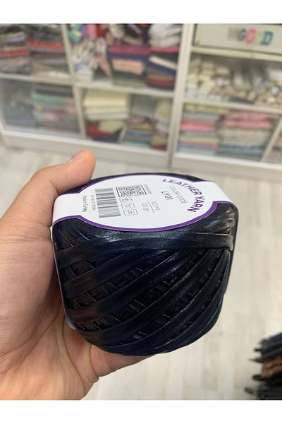 Rengarenk tuhafiye ve hobi Leather Look Metallic Combed Cotton Bag Knitting Rope