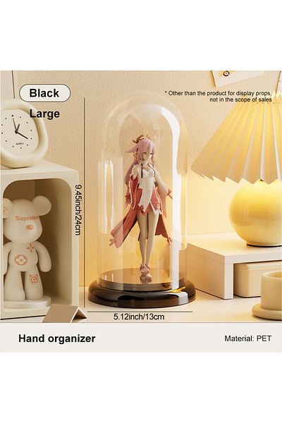 Choice L black UFORU Blind box display rack storage box collector with transparent single doll model small