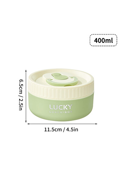 WORTHBUY Green 400ml Bento Lunch Box Set, Portable Keep Warm Lunch Container ...