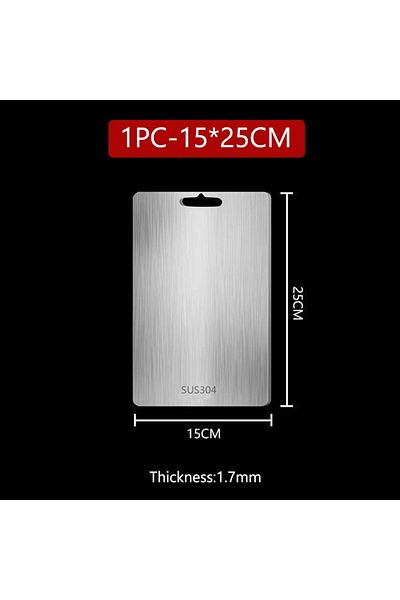 Choice 1pc(25x15cm) Stainless Steel Cutting Board Chopping Board Kneading Dough Board for Kitchen for Meat