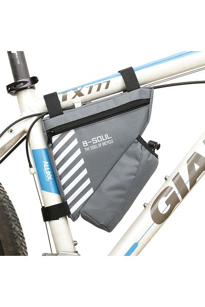 Choice grey Bike Triangle Bag Waterproof Bicycle Front Frame Bottle Bag Cycling Top Tube Tool Kit Bag