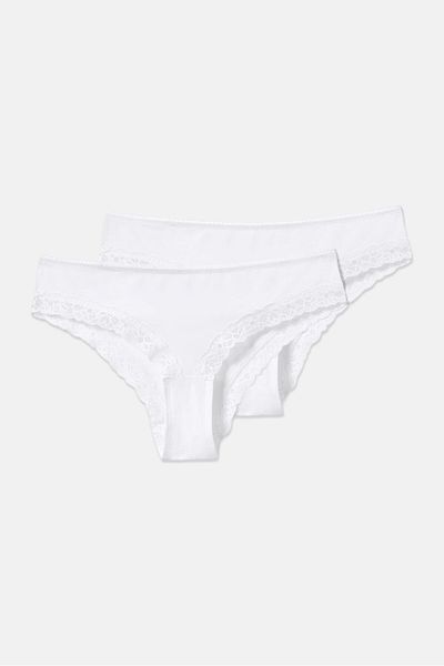 Tchibo Women 2 Packs Brazilian Brief, White