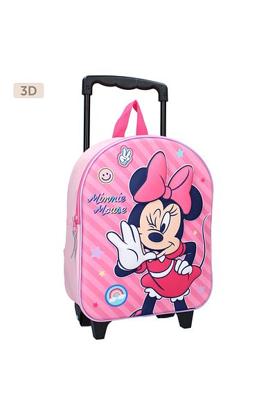 Minnie Mouse Multicolored 3D trolley, one compartment, 32x26x11 cm, adjustable straps, Fashion Besties Minnie Mouse