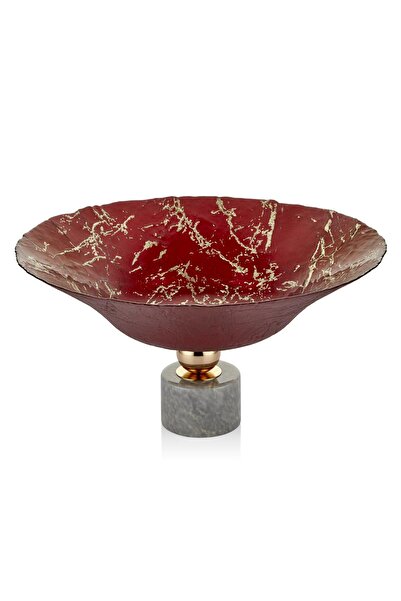 SETABIANCA Mermer Kaideli Varaklı Meyvelik Kırmızı 40*40*20 Cm