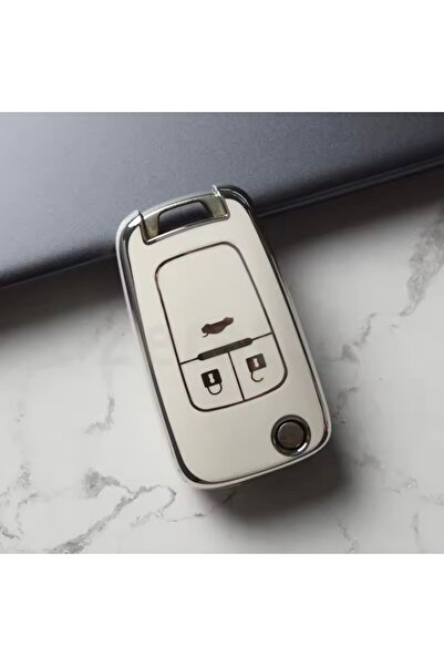 YıldızTuning Husa pentru chei Chevrolet Cruze alb argintiu