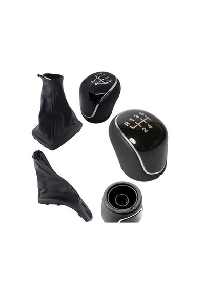 ZETOTO Gear Shift Gaiter Hand Brake Gaiter Leather Gear Shift Knob Set for Astra g