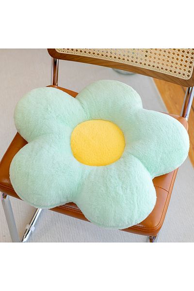 Choice 35cm ZX42-GR Cushion Flower Circular Shape Cloth With Soft Nap Office Classroom Chair Cushion Couch