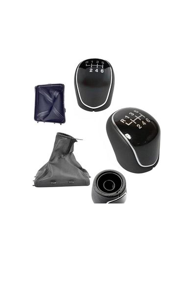 ZETOTO Vectra C Gear Shift Gaiter Leather 6 Forward Gear Shift Knob Set of Two