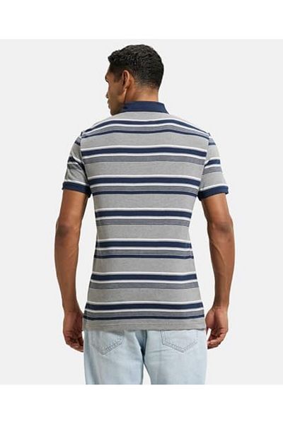JOCKEY USA Originals Half Sleeve Y/D Polo US93-0103-G.MELANGE/NAVY