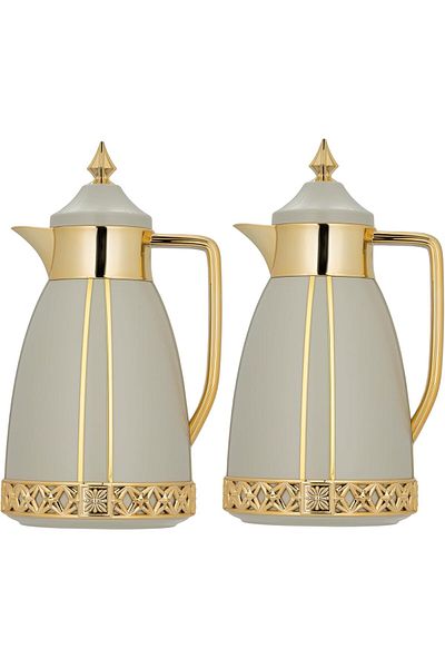 ALSAIF Insulated Thermal Flask Shaden 2 - Coffee And Tea Vacuumer, Leak-proof Design By Al Saif, 1 Liter Ca