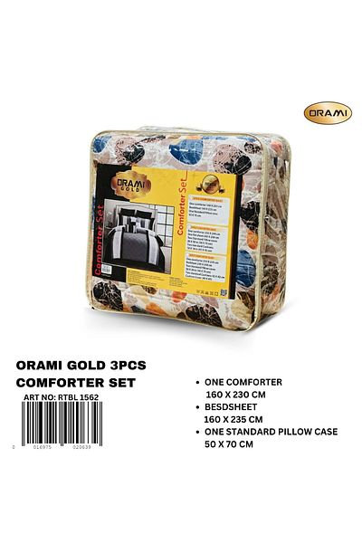 ORAMI GOLD 3 PCS SINGLE COMFORTER SET