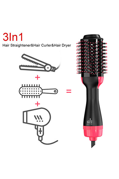 Choice قابس المملكة المتحدة 5250 أحمر LISAPRO 3 في 1 فرشاة هواء ساخن ومجفف شع...