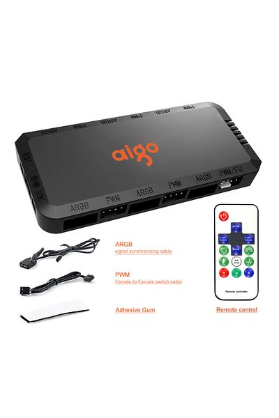 Choice A-RGB AS SHOWN ARGB controller Aigo AS14 140mm Fan Argb Pc Case Ventiladores 4PIN PWM 5V-3PIN Cpu Wa