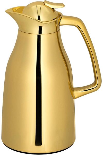 ALSAIF Coffee And Tea Vaccum Flask In Gold / Leak-proof And Keeps Drinks Hot 1 Liter