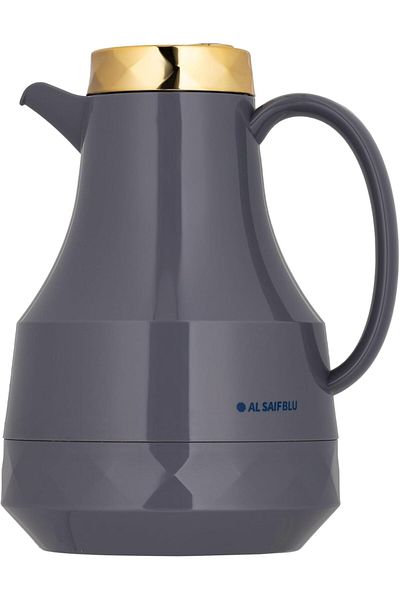 ALSAIF Blu Coffee And Tea Vacuum Flask, 1l Grey/gold