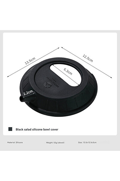 Choice غطاء وعاء S-GH-C CAMPINGMOON S-GH-C أسود من السيليكون الصالح للطعام، غ...