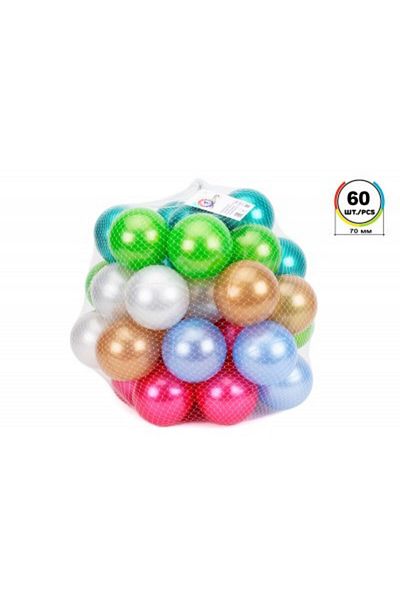 TechNokta Set of pearlescent balls 70 mm TechnoK, for play center, 60 pieces