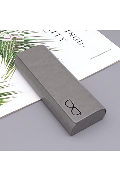 Choice حافظة نظارات رمادية، موضة جديدة، علبة نظارات شمسية لقصر النظر، مرآة مض...