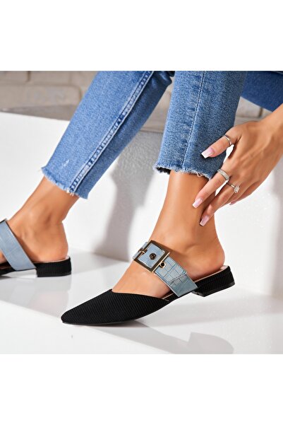 Joana Μπλε παντόφλες/σαγιονάρες από την Ziana Textile