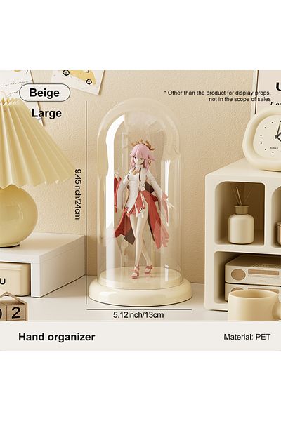 Choice L cream white UFORU Blind box display rack storage box collector with transparent single doll model