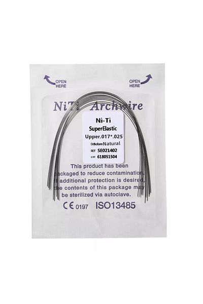 PAQIN 17 × 25 علوي PIORPOY 10 قطع تقويم الأسنان فائق المرونة Niti Archwire الشكل الطبيعي تقويم الأسنان Ar