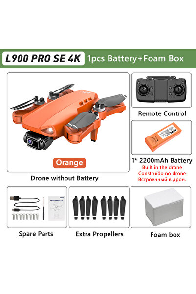 Choice طائرة بدون طيار L900PROSE برتقالية FB L900 PRO SE احترافية بدقة 4K ونظام تحديد المواقع العالمي (GPS) وشبكة 5G وواي فاي ومحرك بدون فرشاة وكاميرا مزدوجة F