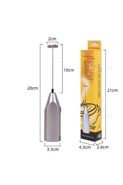 Choice Silver Mini Electric Milk Blender Handheld Eggbeater Stainless Steel Milk Milker Bubble Drink Stir B
